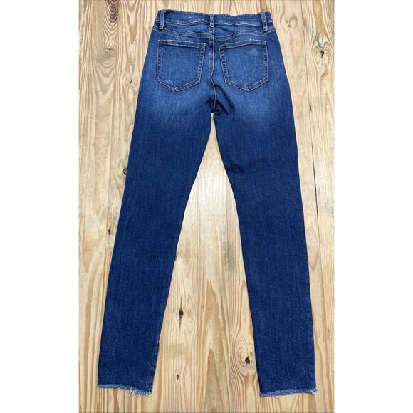 Loft Curvy Ankle Slit Fresh Cut High Rise The Skinny Jeans Size 2/26 - Picture 2 of 7